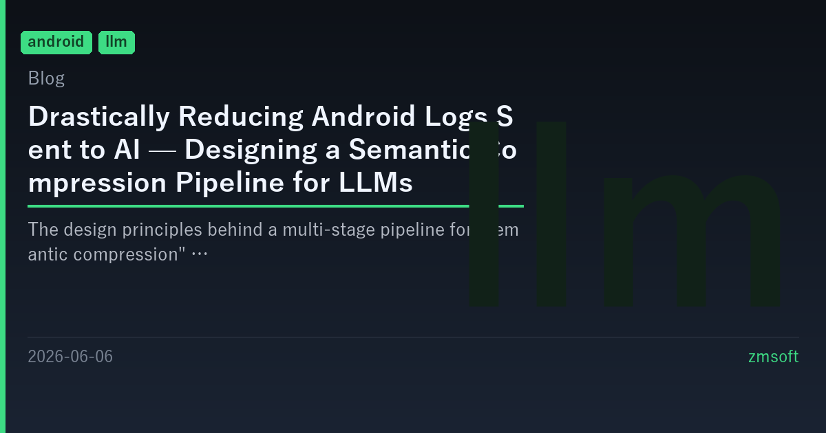 Reducing Android Logs for LLMs: Semantic Compression